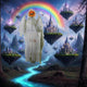 Hanging Pumpkin Ghost 47.2-Inch Sound-Activated Halloween Decor