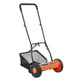 14" Manual Push Reel Lawn Mower 5-Blade Adjustable Height Grass Catcher 2 Wheels