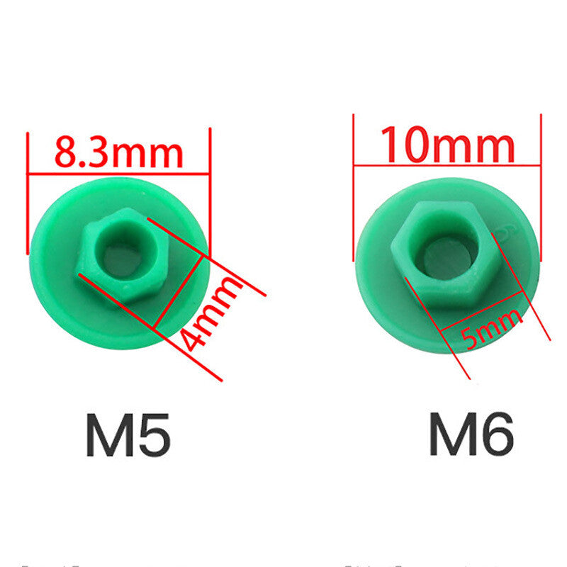 10 Pcs M5/M6 Hexagon Head Screw Caps – Dust-Proof Covers for Bicycle Stem & Bolts (Multiple Colors)