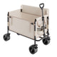 Foldable Wagon Cart Converts to Bench, 550 lbs, 220L, Camping, tan&Gray
