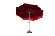 10 ft Patio Umbrella with Push-Button Tilt & Crank, 8-Rib Aluminium, Brick Red