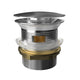 Chrome Pop-Up Bathtub Drain – Brass Cover for Stone Resin Freestanding Tubs, Push-Type