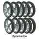 10-Pack 12" Spoked Plastic Wheel and Tire – Puncture-Proof, 250 lb Capacity, 0.5" Axle, for Lawn Mowers & DIY Carts