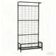 Plant Holder,Metal Tall Plant Stand with Trellis and Hanging Bar,for Indoor Outdoor Use