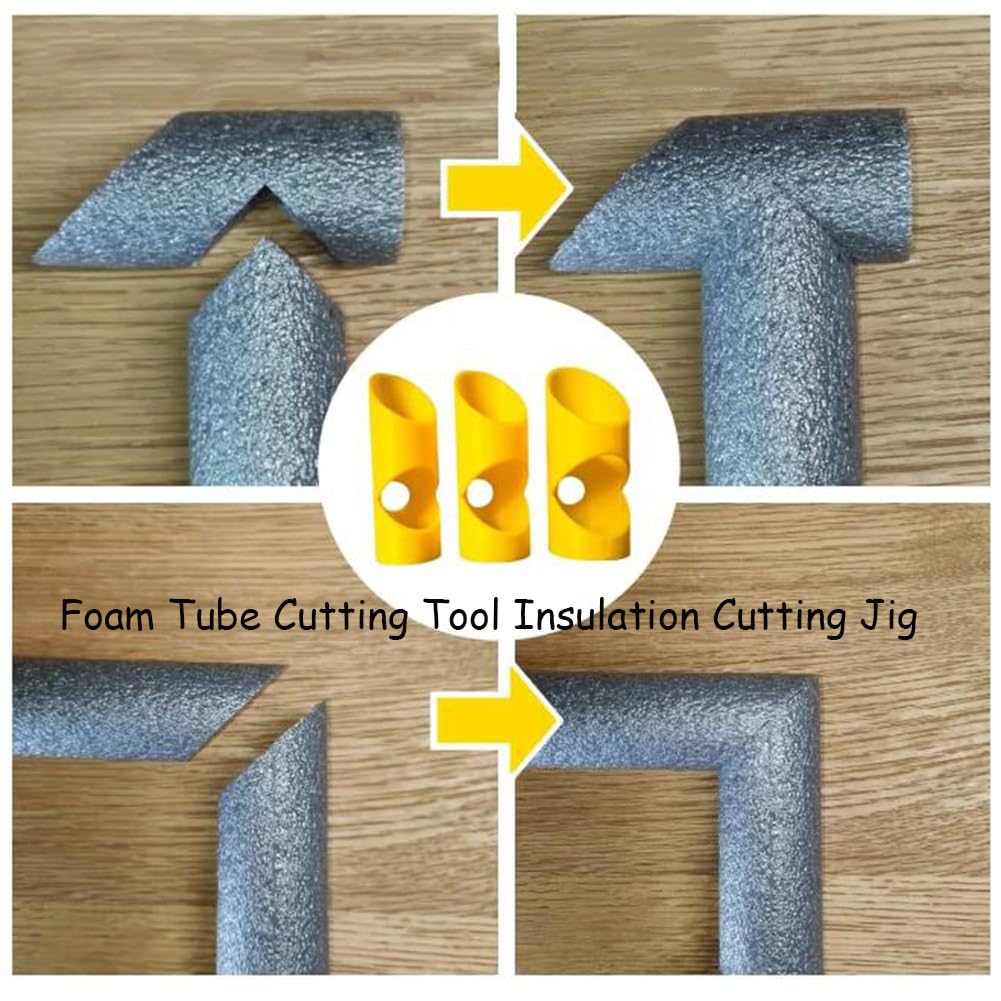 Foam Pipe Cutter Tool Insulation Cutting Fixture, Insulation Cutting Fixture for Pipe Insulation, Industries and Commercial Places,15mm, 22mm,28mm (3pcs） - HomeDIYer