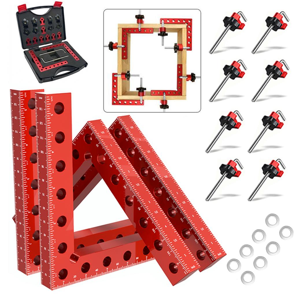 Aluminum 90° Corner Clamp Kit with Storage Case – 2, 4 & 8-Piece Sets