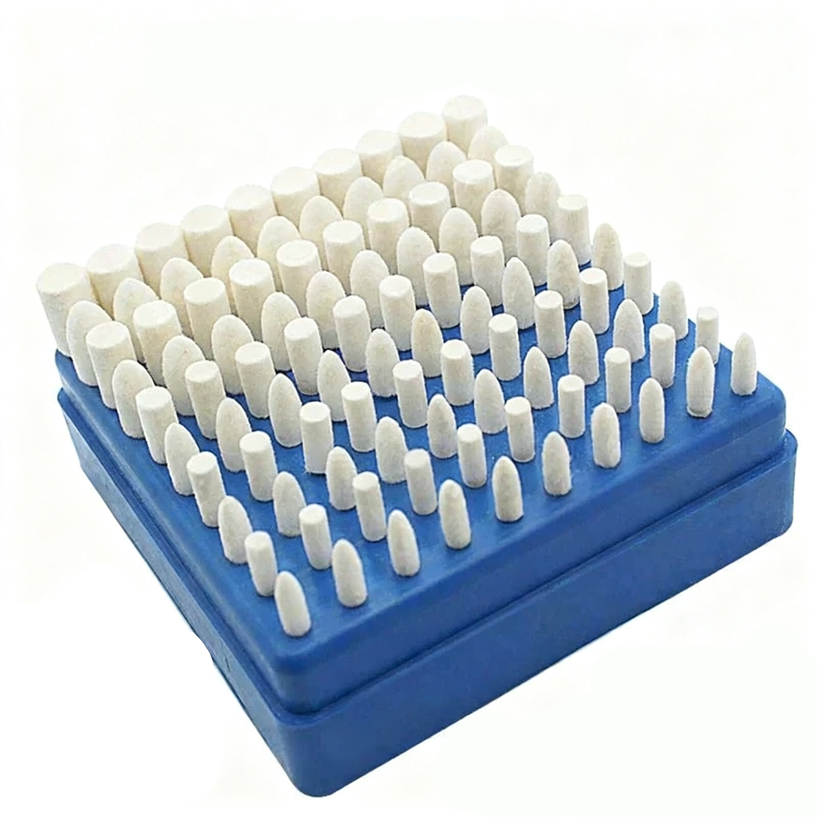 100Pcs Wool Felt Polishing Buffing Pad Waxing Wheel Rotary Tool Kit For Dremel