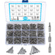 400 Pcs Tapping Screws M3 M3.5 M4 Stainless Steel Countersunk Head Trox Tapping Screw Set Box