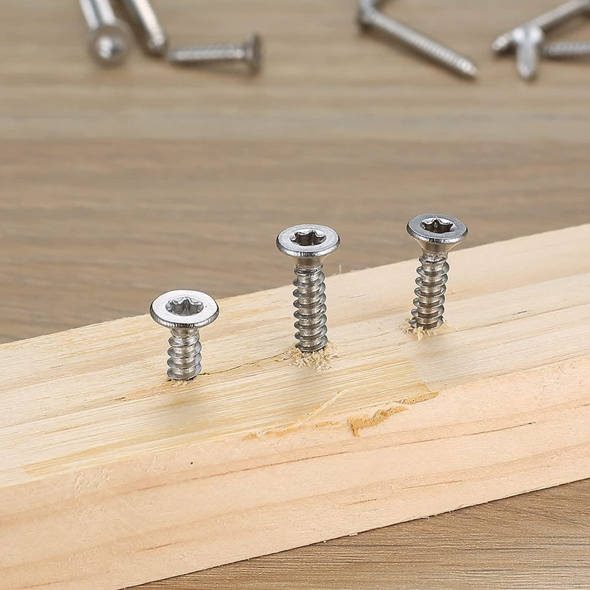 400 pcs tapping screws M3 M3.5 M4 stainless steel countersunk head Trox tapping screw set box - HomeDIYer