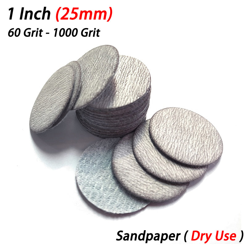 1" Inch 25mm Sanding Disc Sandpaper Dry Use Hook & Loop Sandpaper 60#-1000# Grit