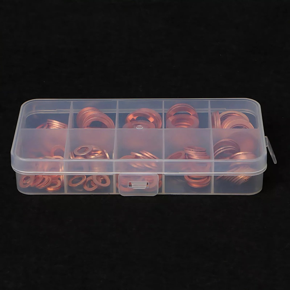 200PCS Gasket Crush Washers Set Assorted Solid Copper Car Engine Seal Flat Ring - HomeDIYer