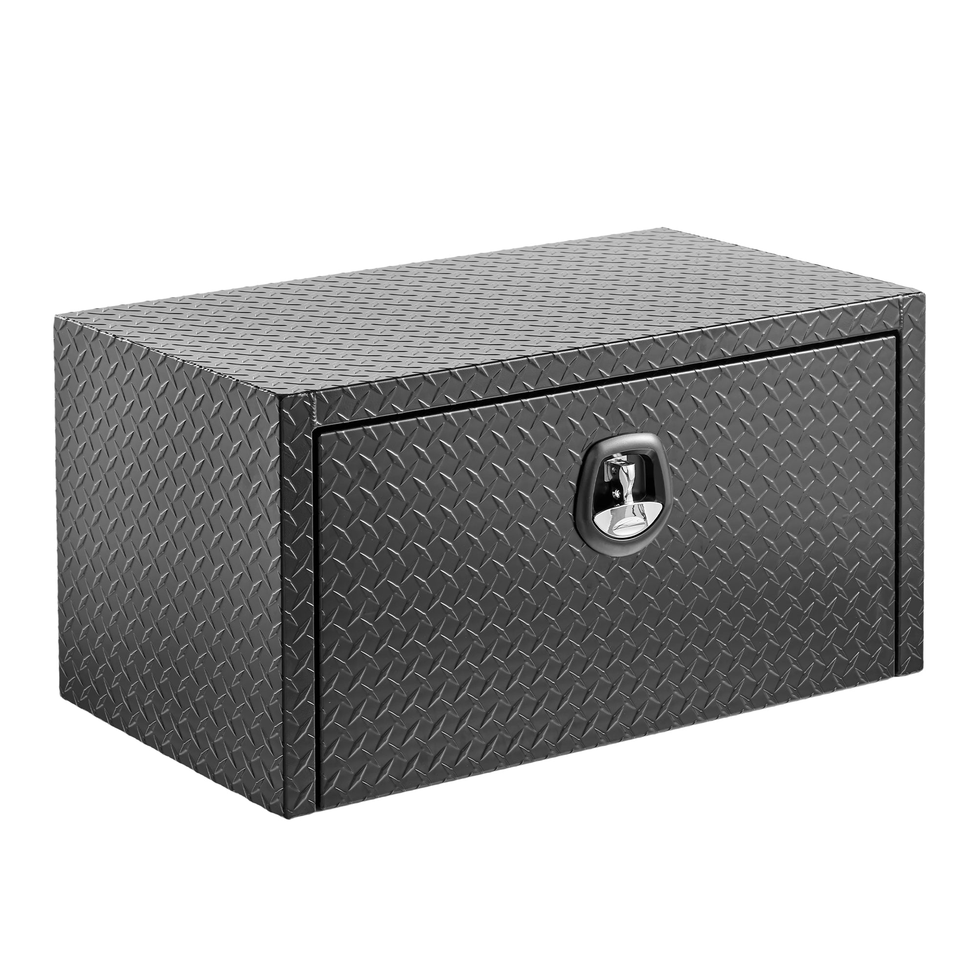 36" Aluminum Underbody Truck Tool Box — Heavy‑Duty Matte Black Diamond Plate, Waterproof & Lockable