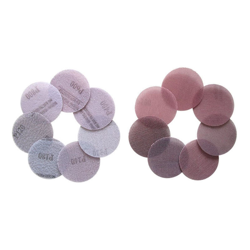 75mm 3" Dust-Free Mesh Sanding Discs Sandpaper Grit 80 120 180 240 320 400-1000