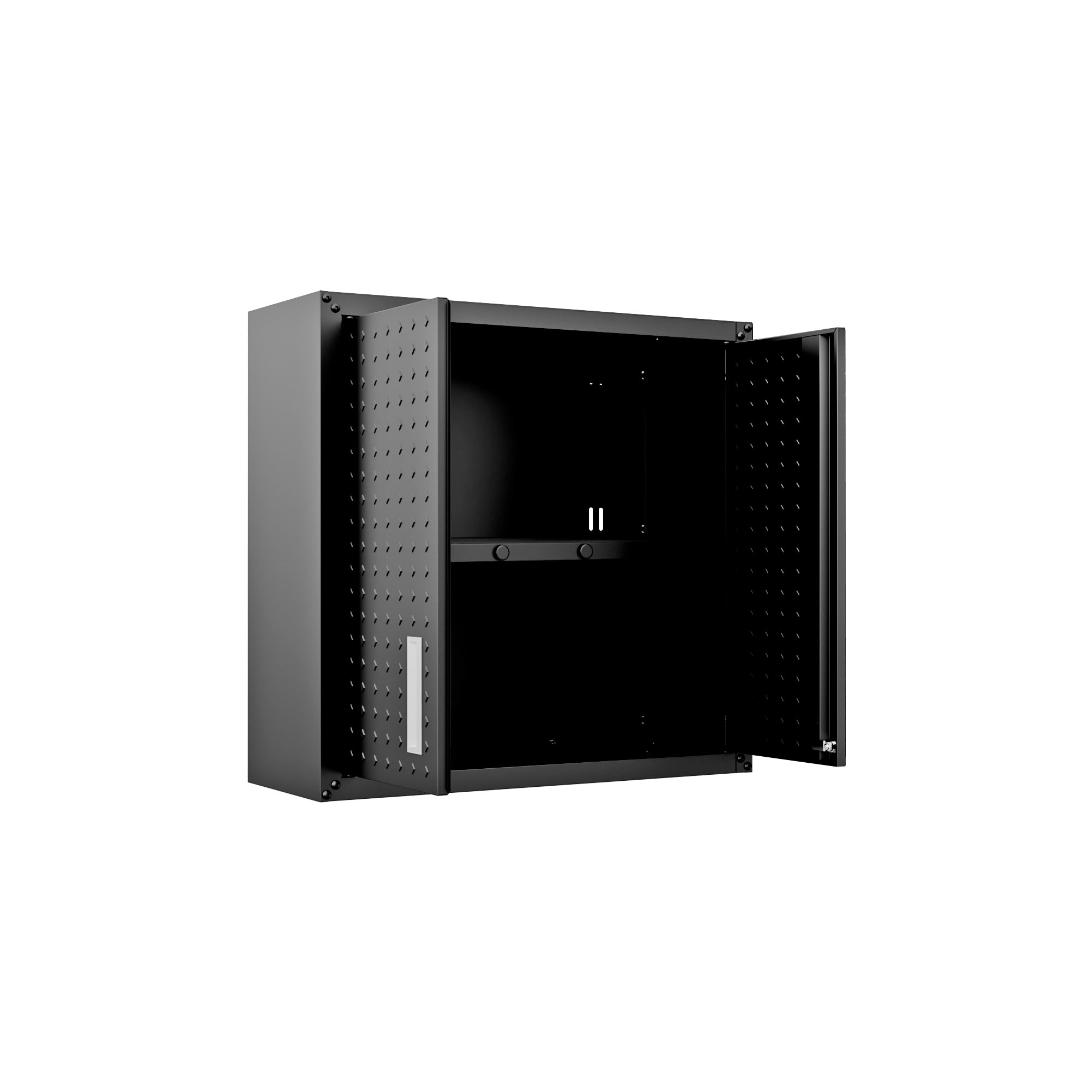 Floating Garage Cabinet in Dark Gray
