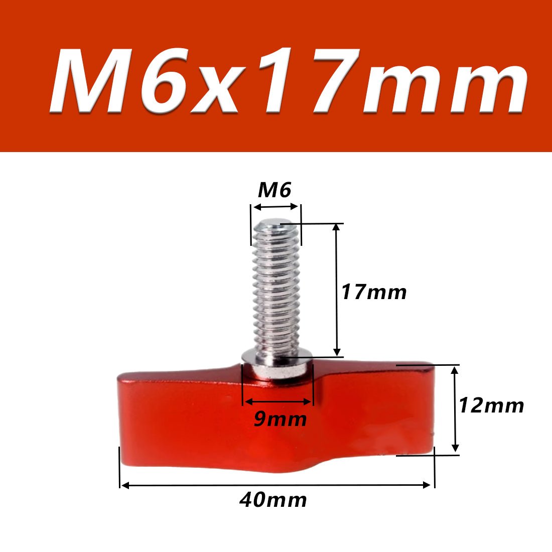1/4 M4 M5 M6 Clamping Thumb Screw Tee Wing Knob Head Hand Grip Bolt Aluminum - HomeDIYer