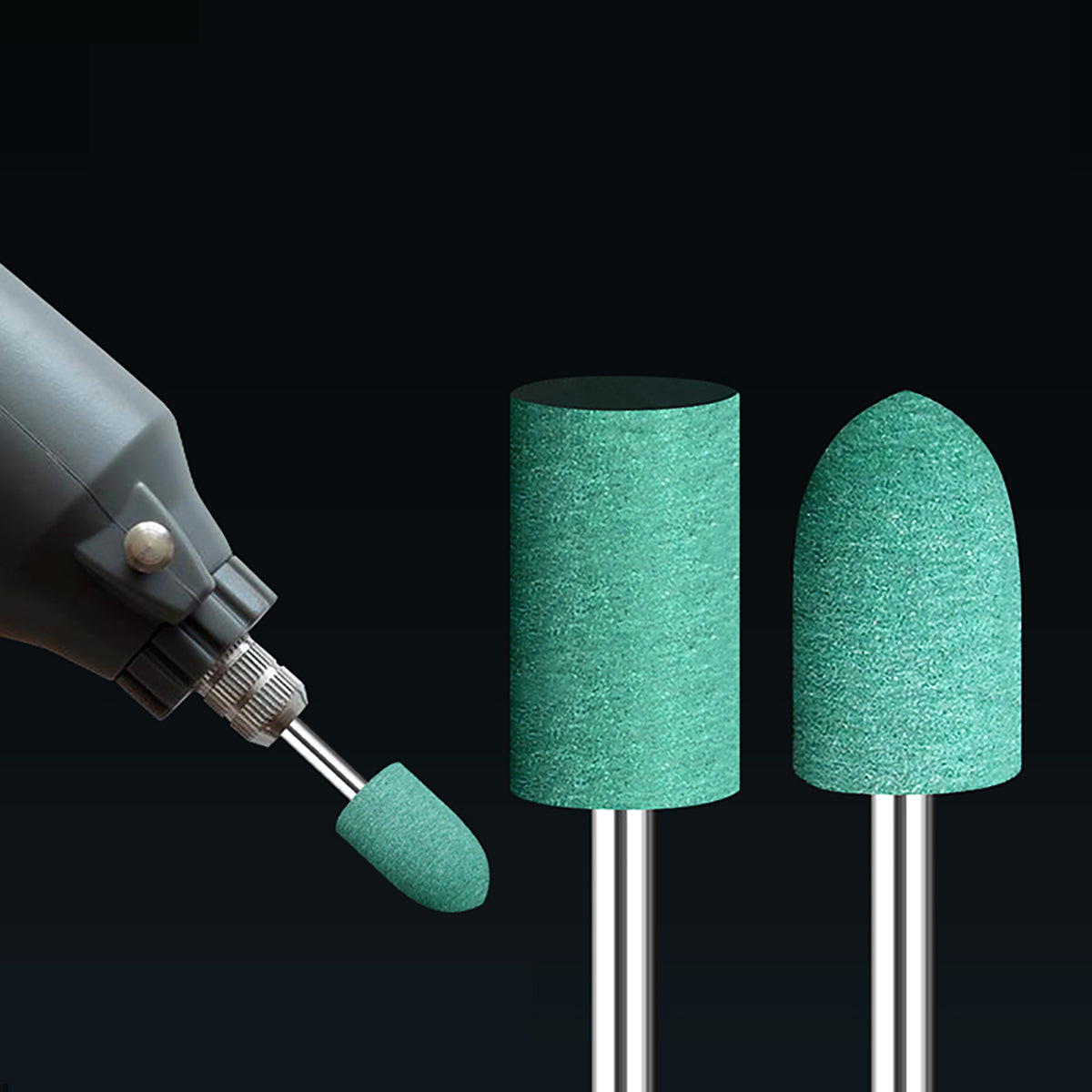 Rubber Grinding Sanding Polishing Head Rotary Tool Amber Beeswax Bodhi Mirror