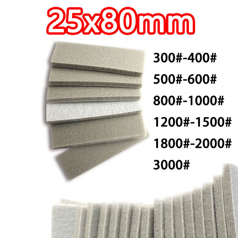 25x80mm Foam Sponge Sandpaper Sanding Blocks Industrial Production 300-3000 Grit