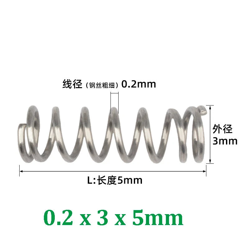 Compression Spring 0.2-0.5mm Wire Diameter Pressure Small Spring Stainless Steel