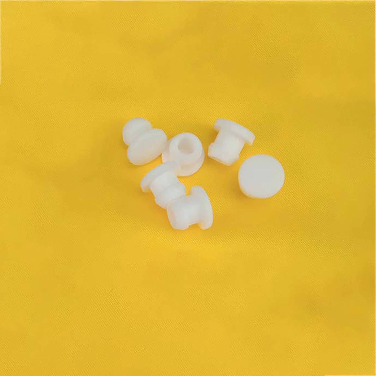 White Snap-on Hole Plugs Silicone Blanking End Caps Seal Pipe Tube Plug 2.5~14mm