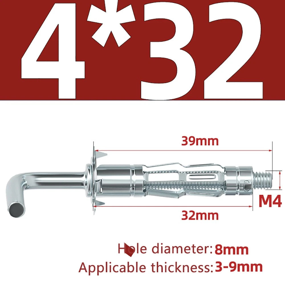 M4–M8 Metal Drywall Expansion Bolts | Hollow Wall Anchors for Plasterboard & Drywall