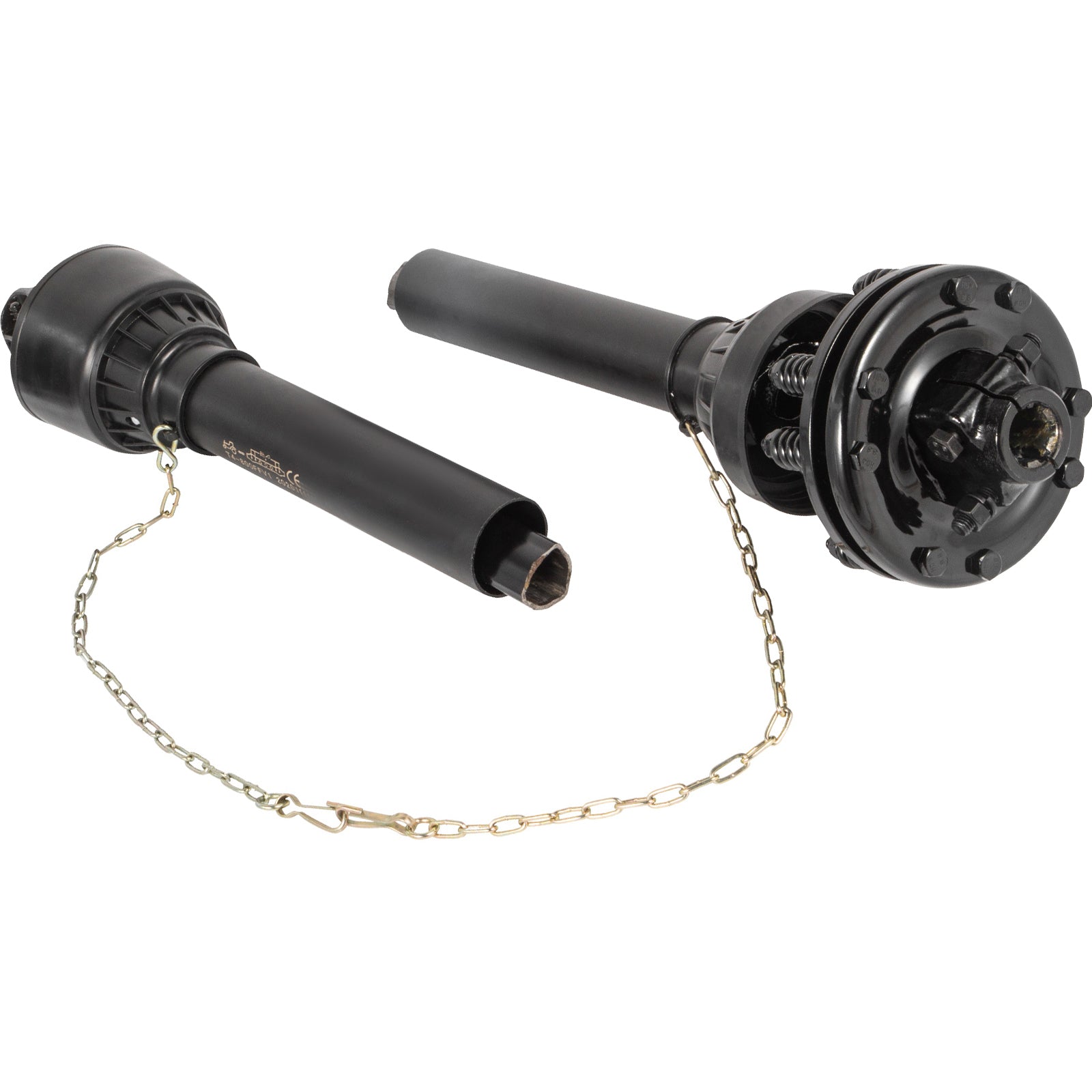 PTO Shaft, 1-3/8" PTO Drive Shaft, 6 Spline Both Ends PTO Driveline Shaft, Series 5 Tractor PTO Shaft, 43"-57" Brush Hog PTO Shaft, Black PTO Shaft w/Slip Clutch for Bush Hog/Finish Mower
