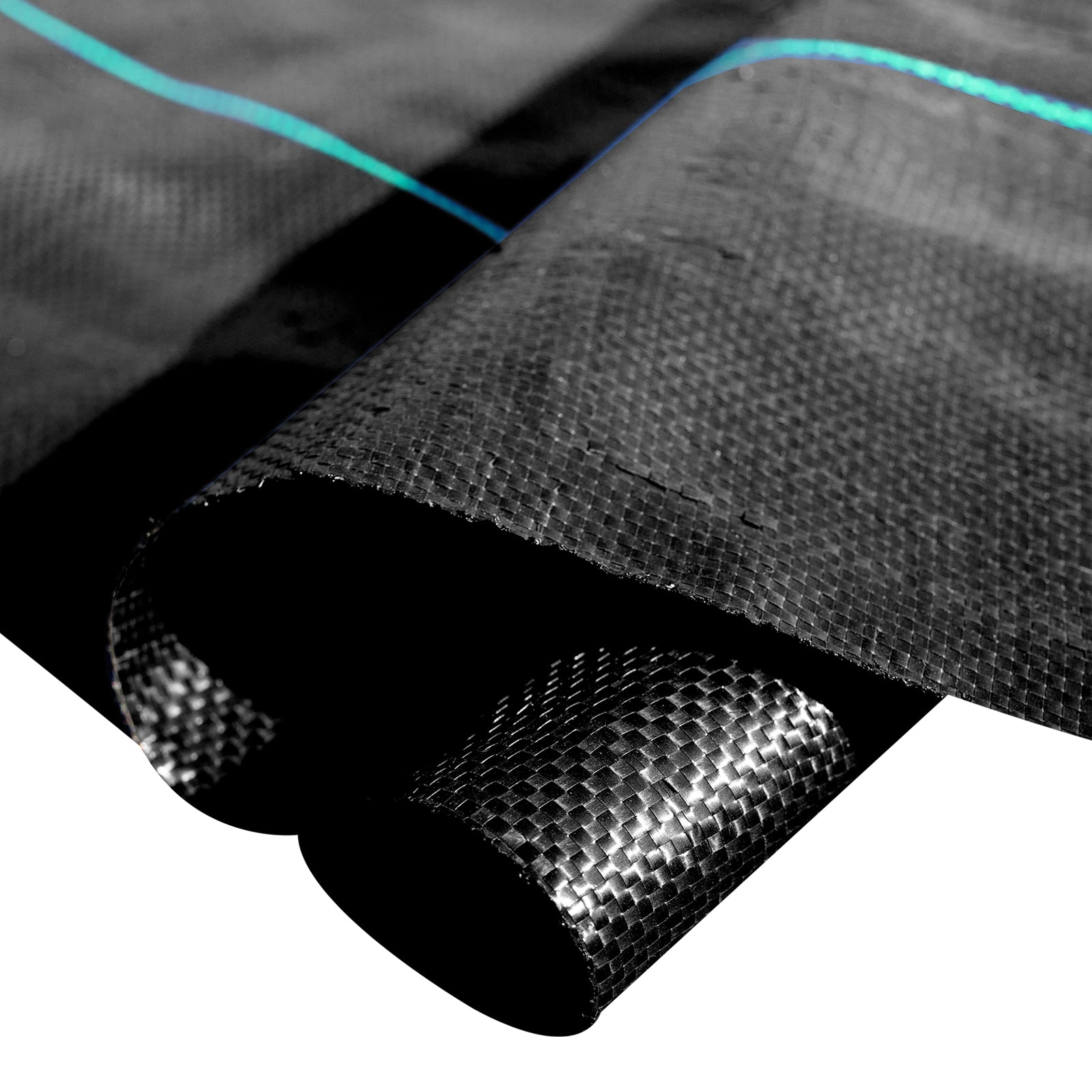 6ft x 300ft Premium 2.4oz Woven Weed Barrier Landscape Fabric — Heavy‑Duty Ground Cover for Flower Beds & Underlayment Black