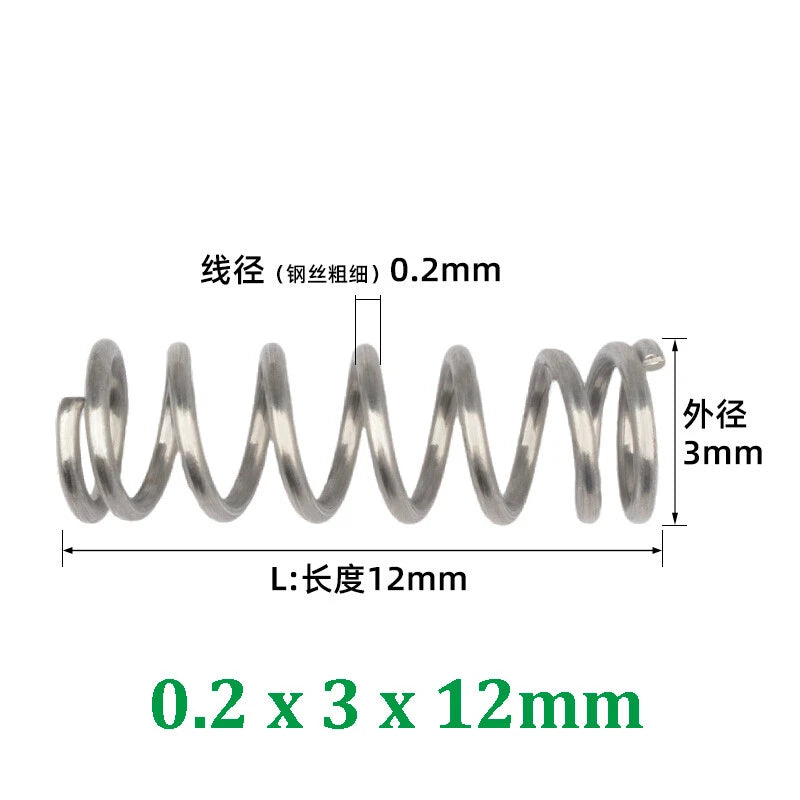 Compression Spring 0.2-0.5mm Wire Diameter Pressure Small Spring Stainless Steel