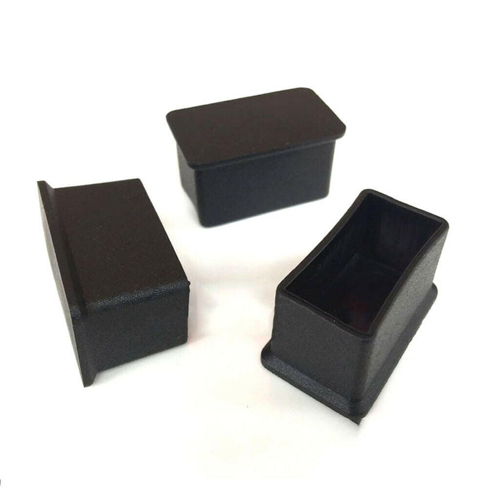 Installation demonstration of black end cap on furniture pipe - easy snap-on fit