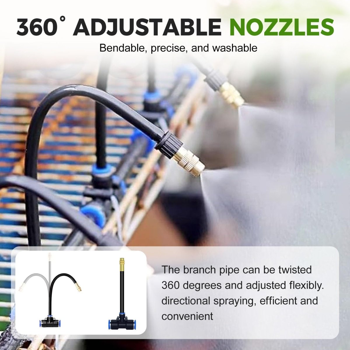 360° Curved Garden Automatic Irrigation System, Garden Grid Watering Sprinkler System DIY Irrigation Set for Greenhouse Yard Lawn Raised Garden Bed - HomeDIYer