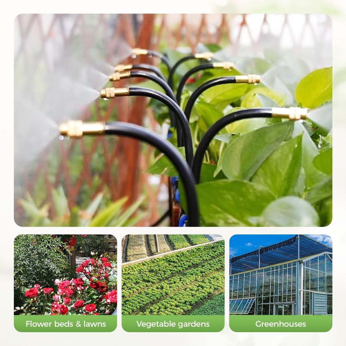360° Curved Garden Automatic Irrigation System, Garden Grid Watering Sprinkler System DIY Irrigation Set for Greenhouse Yard Lawn Raised Garden Bed - HomeDIYer