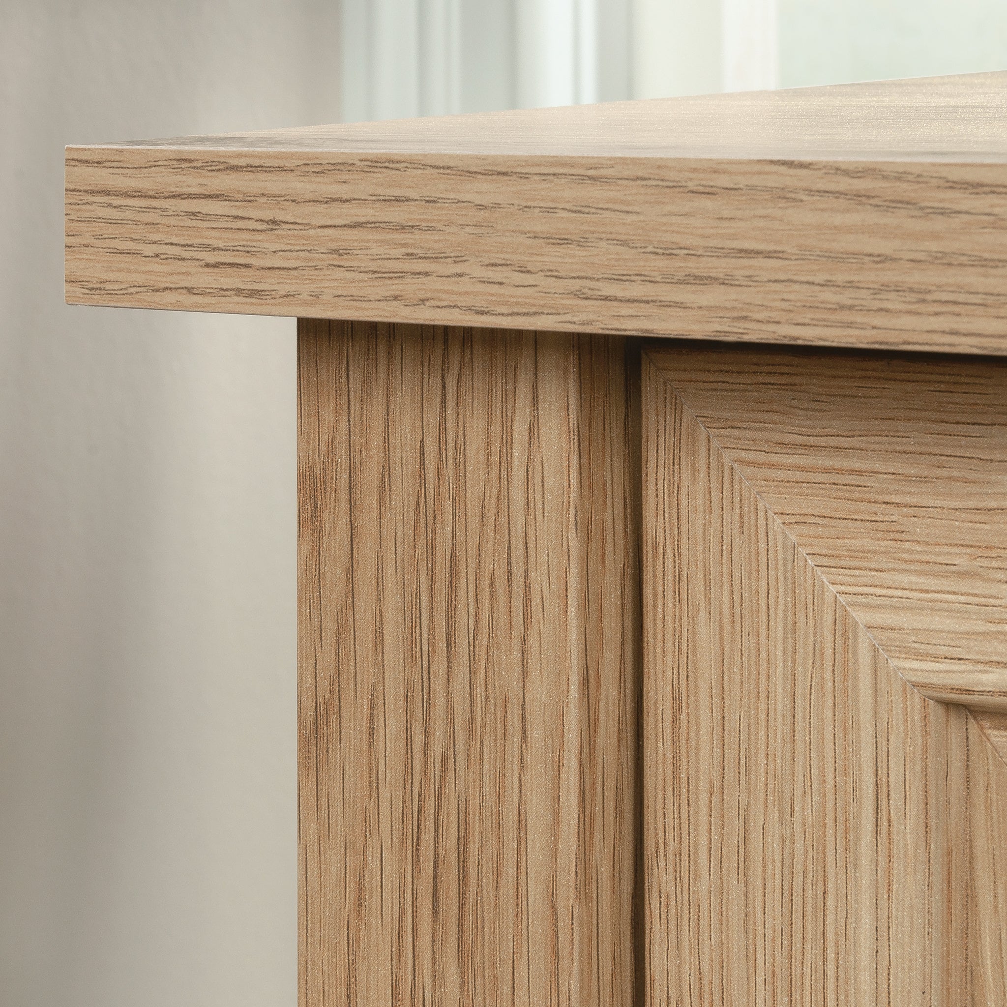 Lateral File with Farmhouse Style, Brown finish