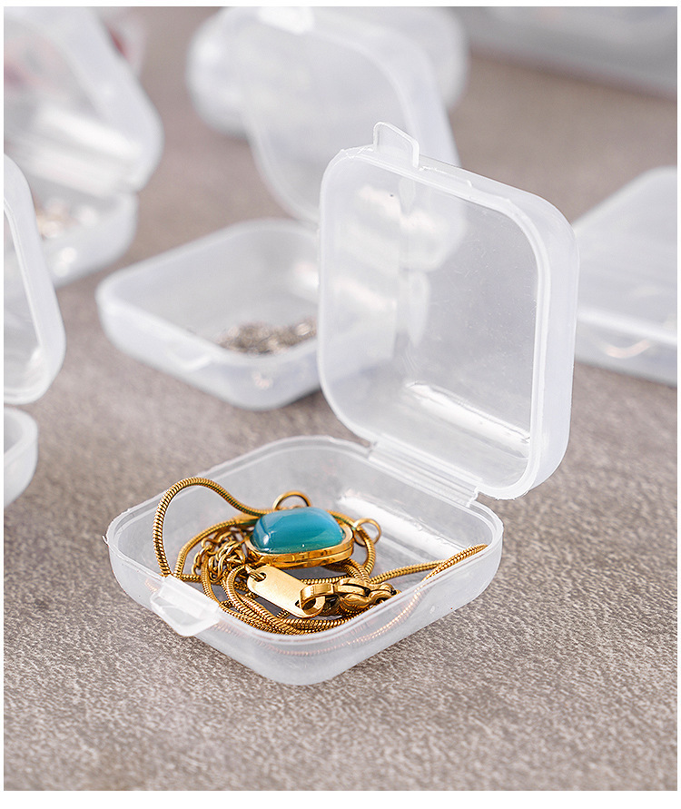 Clear Plastic Mini Storage Box with Lid – Jewelry, Earring Stud & Small Parts Organizer