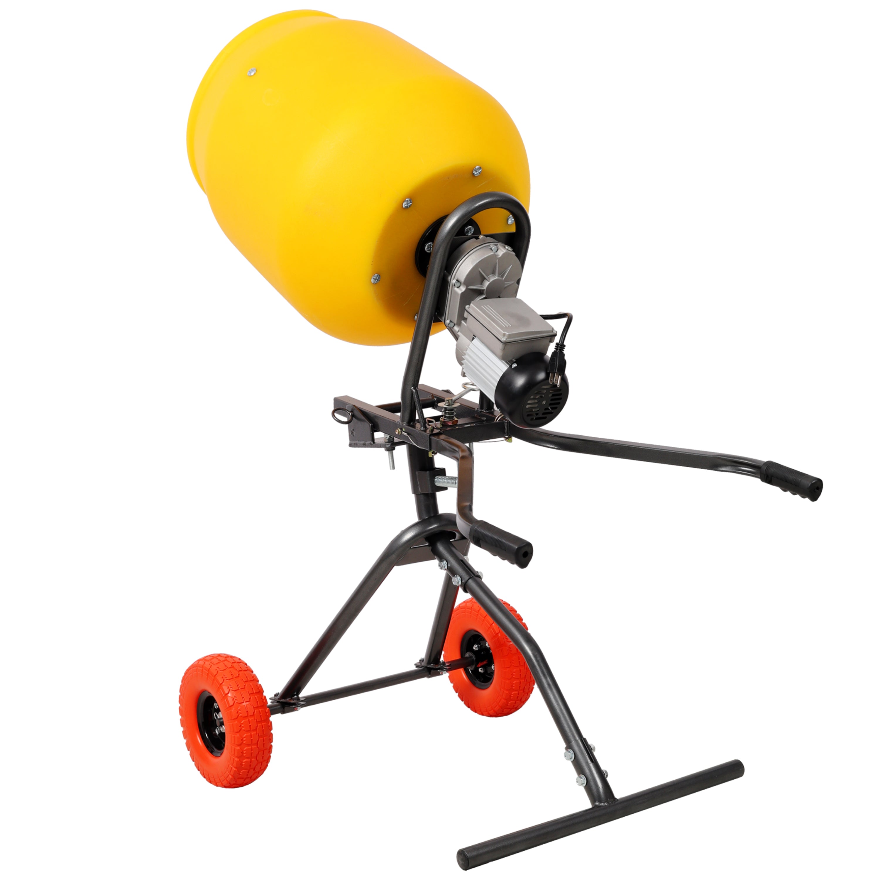 3.5 CUFT/100L Portable Electric Poly Drum Concrete Mixer, Heavy Duty Power Cement Mixing Machine for Mortar, Stucco and Fodder, 110V/60HZ CSA certificated