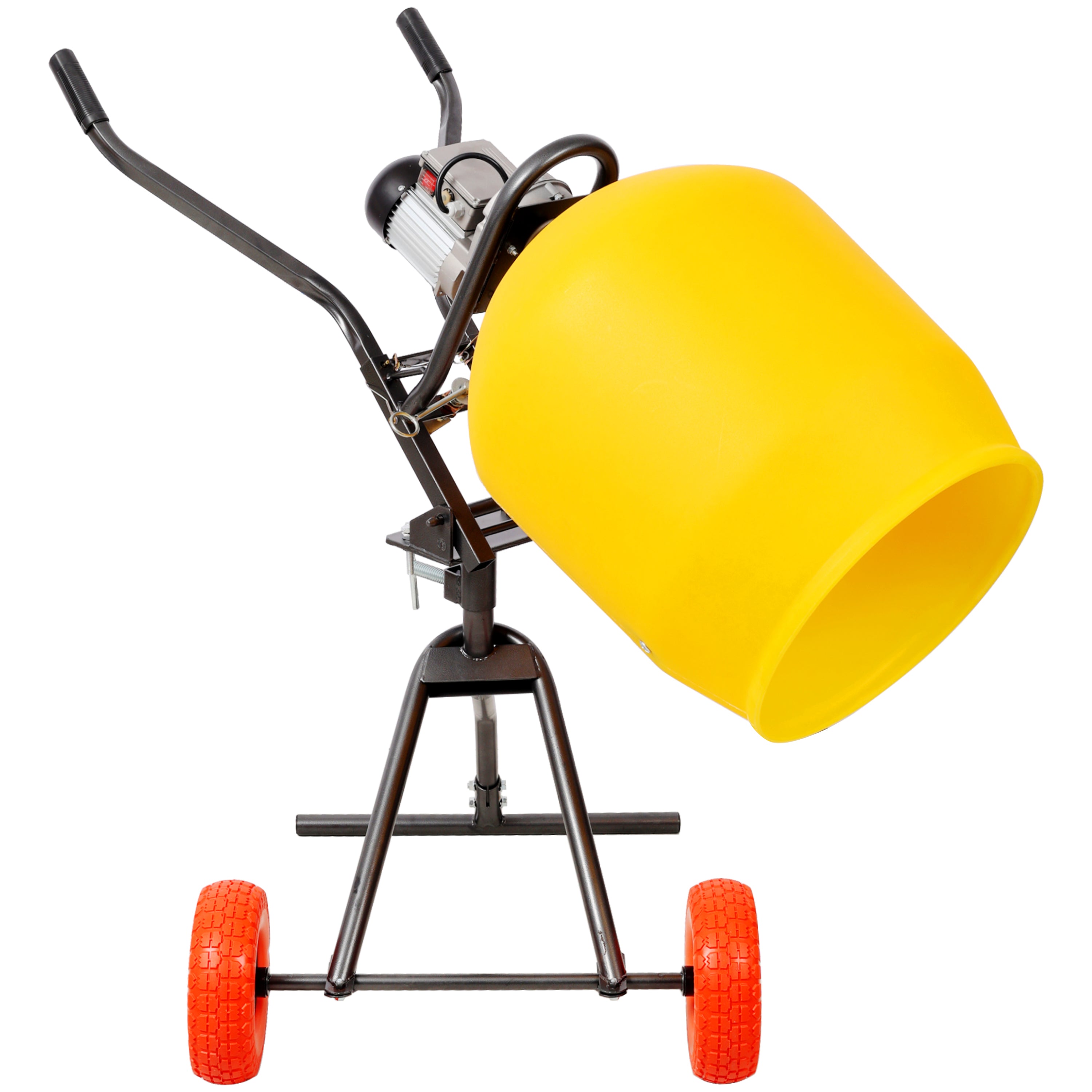 3.5 CUFT/100L Portable Electric Poly Drum Concrete Mixer, Heavy Duty Power Cement Mixing Machine for Mortar, Stucco and Fodder, 110V/60HZ CSA certificated
