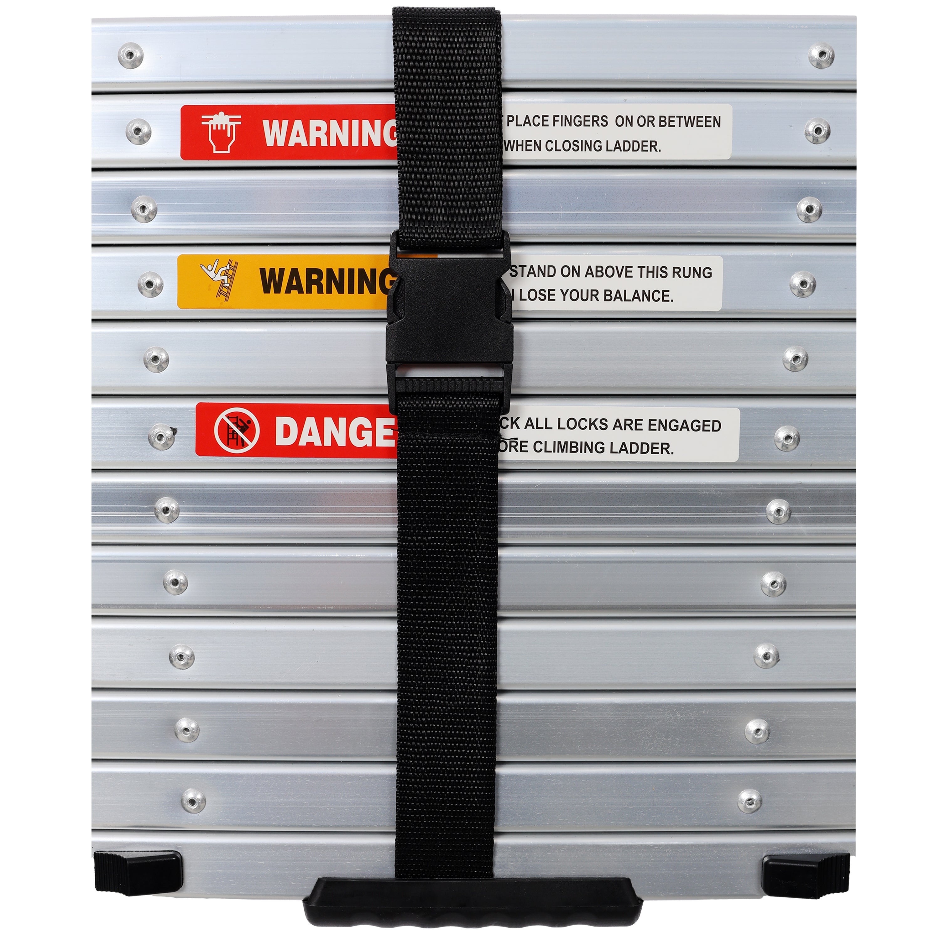 12.5FT Telescopic Aluminum Ladder with Slow‑Down Safety & Stabilizer — 330 lb Capacity, Silver