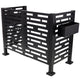 4 x 2 FT Metal Privacy Fence with Planter Boxes — AC Unit & Trash Can Screen, Black