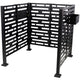 3.5 x 3.5 FT Metal Privacy Fence with Planter Boxes — AC Unit & Trash Can Enclosure, Black