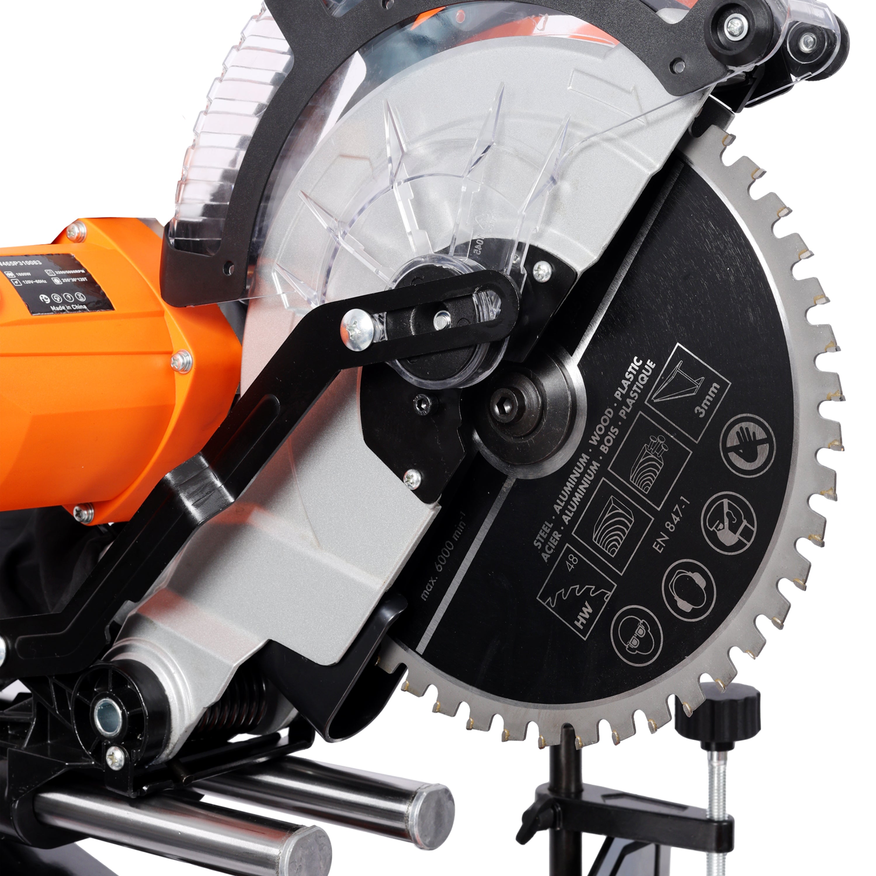 10inch Dual Bevel Double Speed Sliding Miter Saw with LED, 48T Blade,0-45° Bevel,2-Speed 5000/3200 RPM,15Amp Miter Saw with Extension Table,3.5x13in Cutting Capacity
