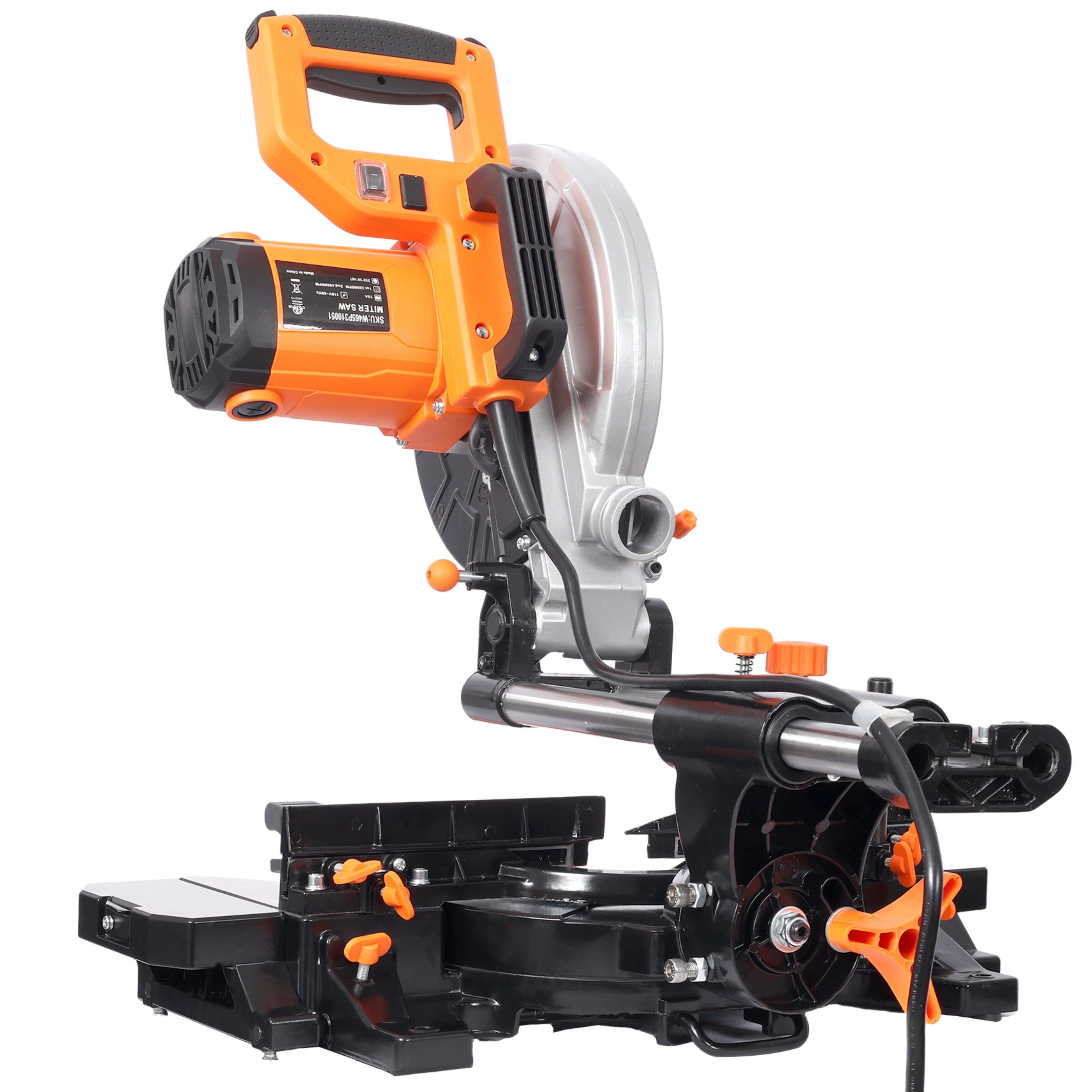 10in Single Bevel Double Speed Sliding Miter Saw,48T Blade,2-Speed 5000/3200 RPM,3.5x13in Cutting Capacity,ETL certificate