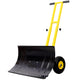 Dual Bar Snow Shovel with Wheels, Snow Pusher, Adjustable Length handle, Adjustable Angle Handle & Blade Snow Removal Tool, 29" Blade, 10" Wheels,Yellow
