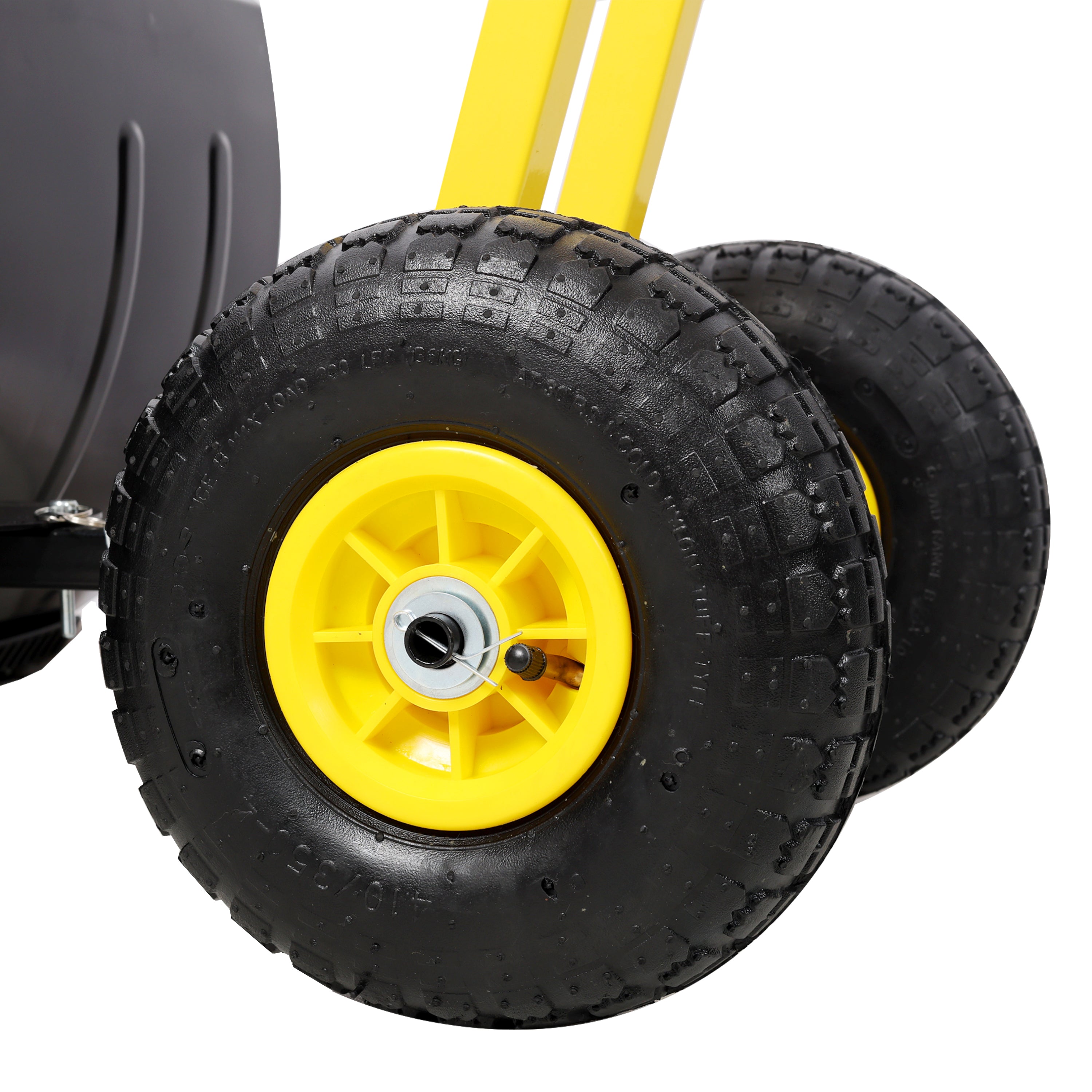 Dual Bar Snow Shovel with Wheels, Snow Pusher, Adjustable Length handle, Adjustable Angle Handle & Blade Snow Removal Tool, 29" Blade, 10" Wheels,Yellow