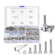 172Pcs M5 Allen Cap Stainless Steel Screws Bolts & Nuts Socket Screw Hex DIN 912
