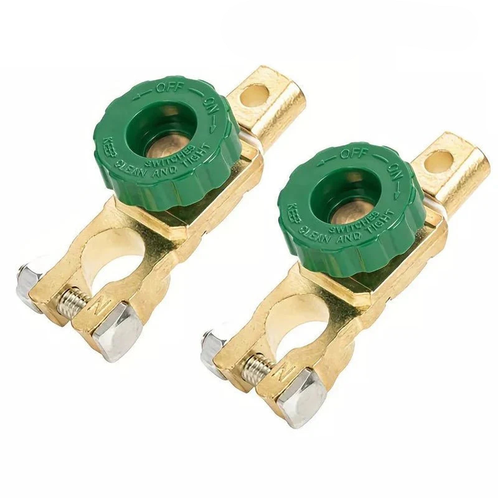 2x Car Battery Terminals Quick Disconnect Auto Boat Post Off Master Kill Switch