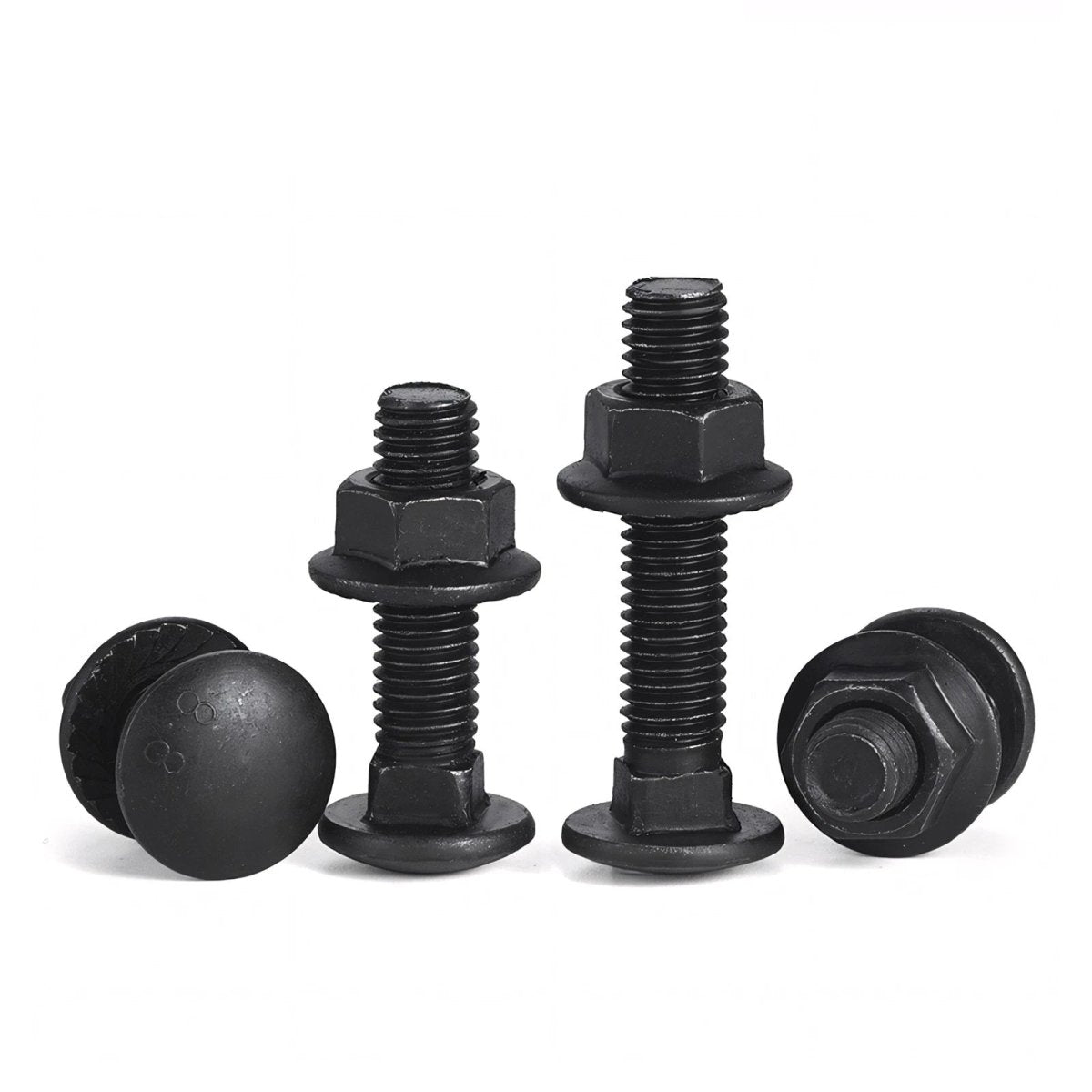Black Carriage Bolts Grade 8.8 | M6–M24 Cup Square Domed Head Screws - HomeDIYer