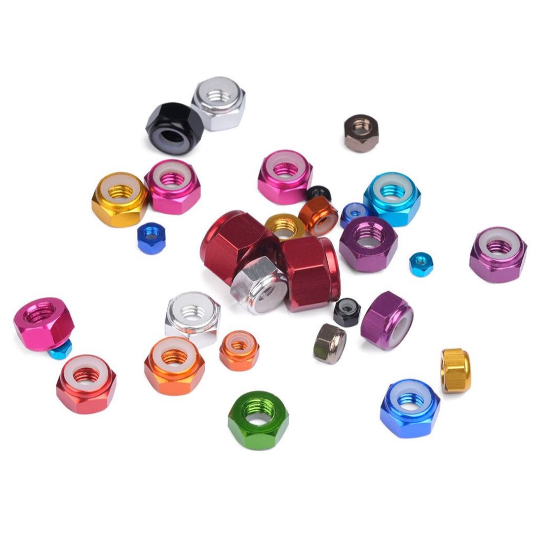 M2 M3 M4 M5 M6 M8 Nylon Aluminium Alloy RC Car Wheel Nylon Locking Lock Nuts - HomeDIYer
