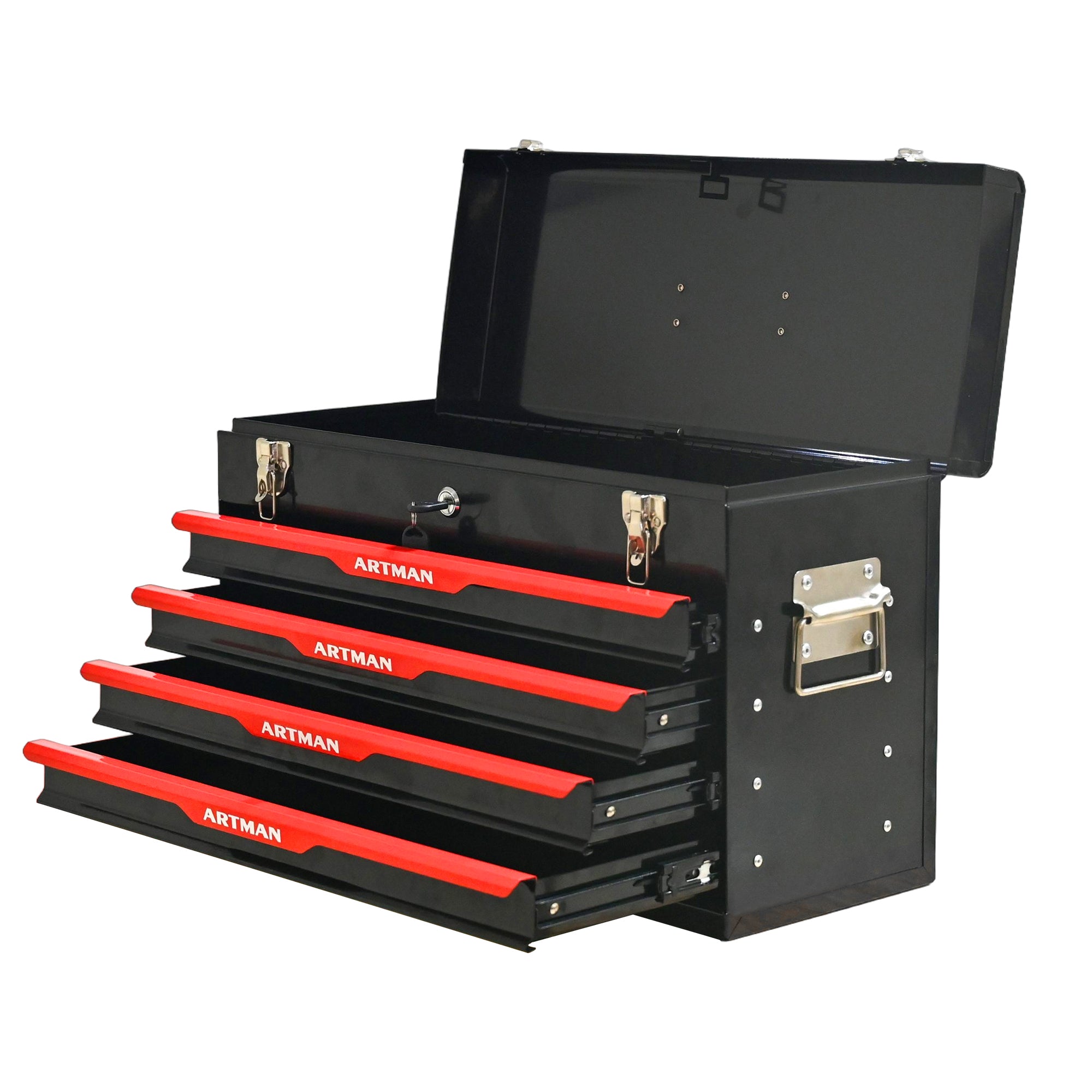 20-inch Steel Portable Tool Box with Drawers – Heavy-Duty Tool Storage Organizer
