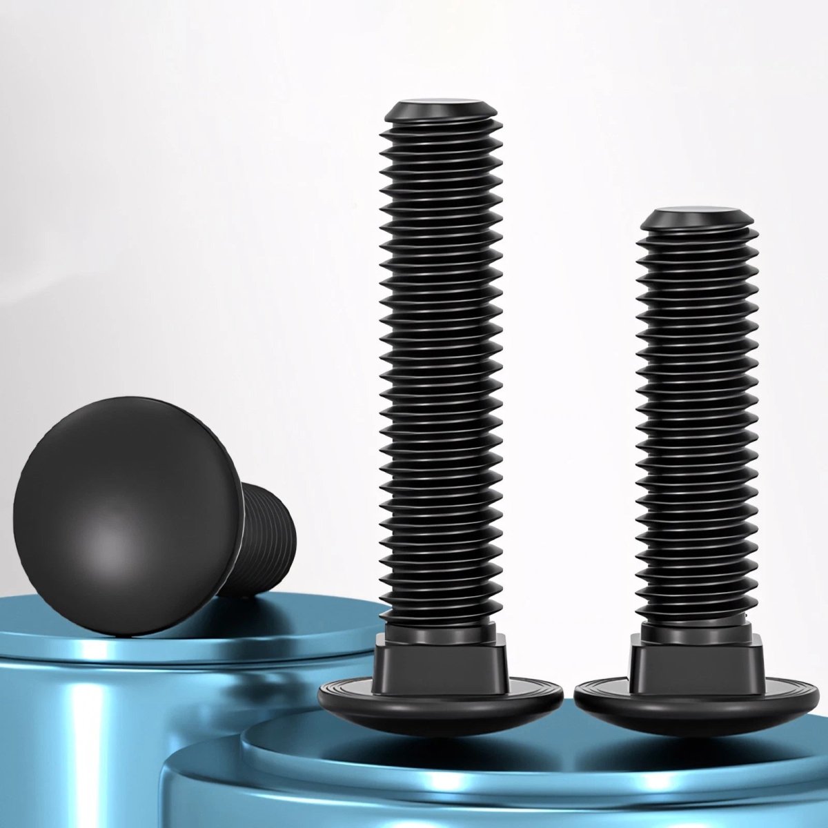 M8 M10 M12 Carriage Bolts – Cup Square Domed Head, Black A2 - 70 Stainless Steel - HomeDIYer