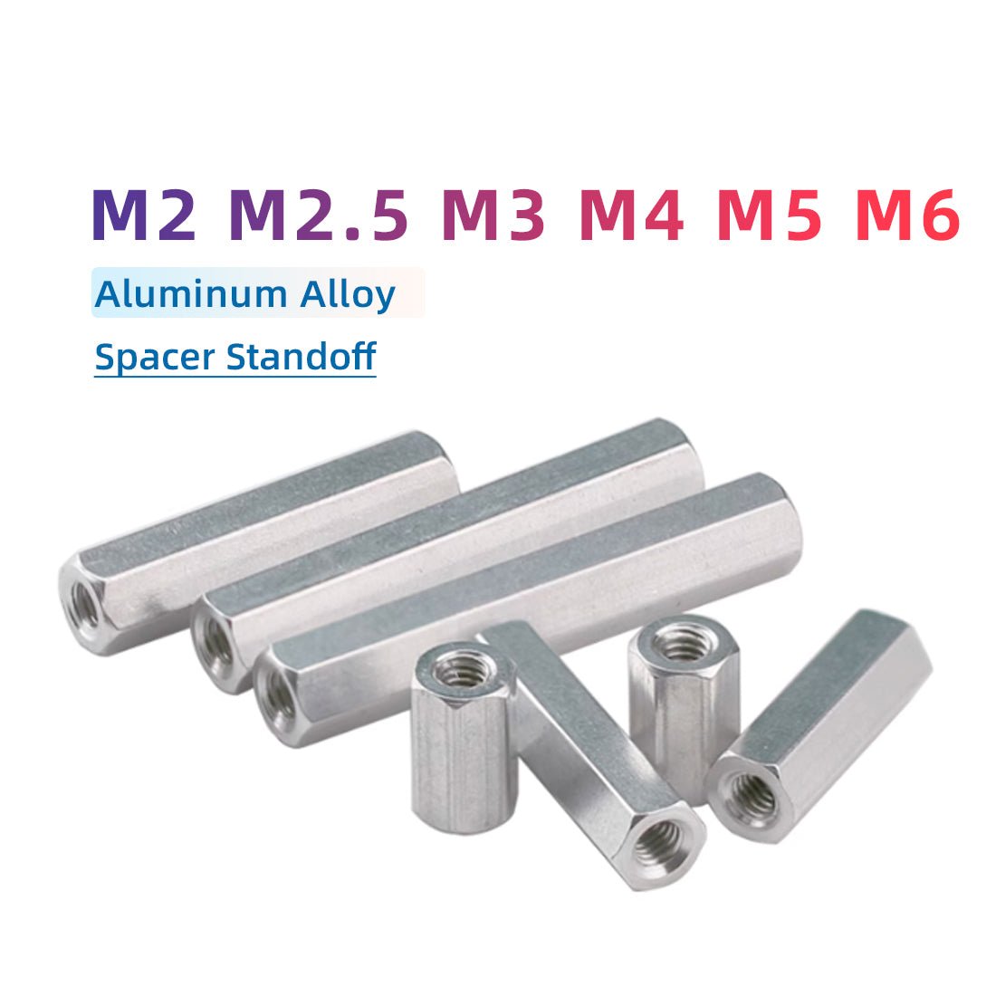 M2 M3 M4 M5 M6 Spacer Female Thread Pillar Hexagonal Aluminium Stud Standoff Hex - HomeDIYer