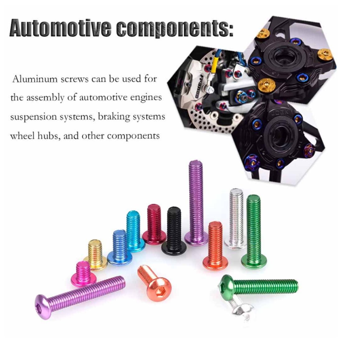 M5 Aluminum Alloy Colourful Anodizing Hex Socket Button Head Screws - HomeDIYer