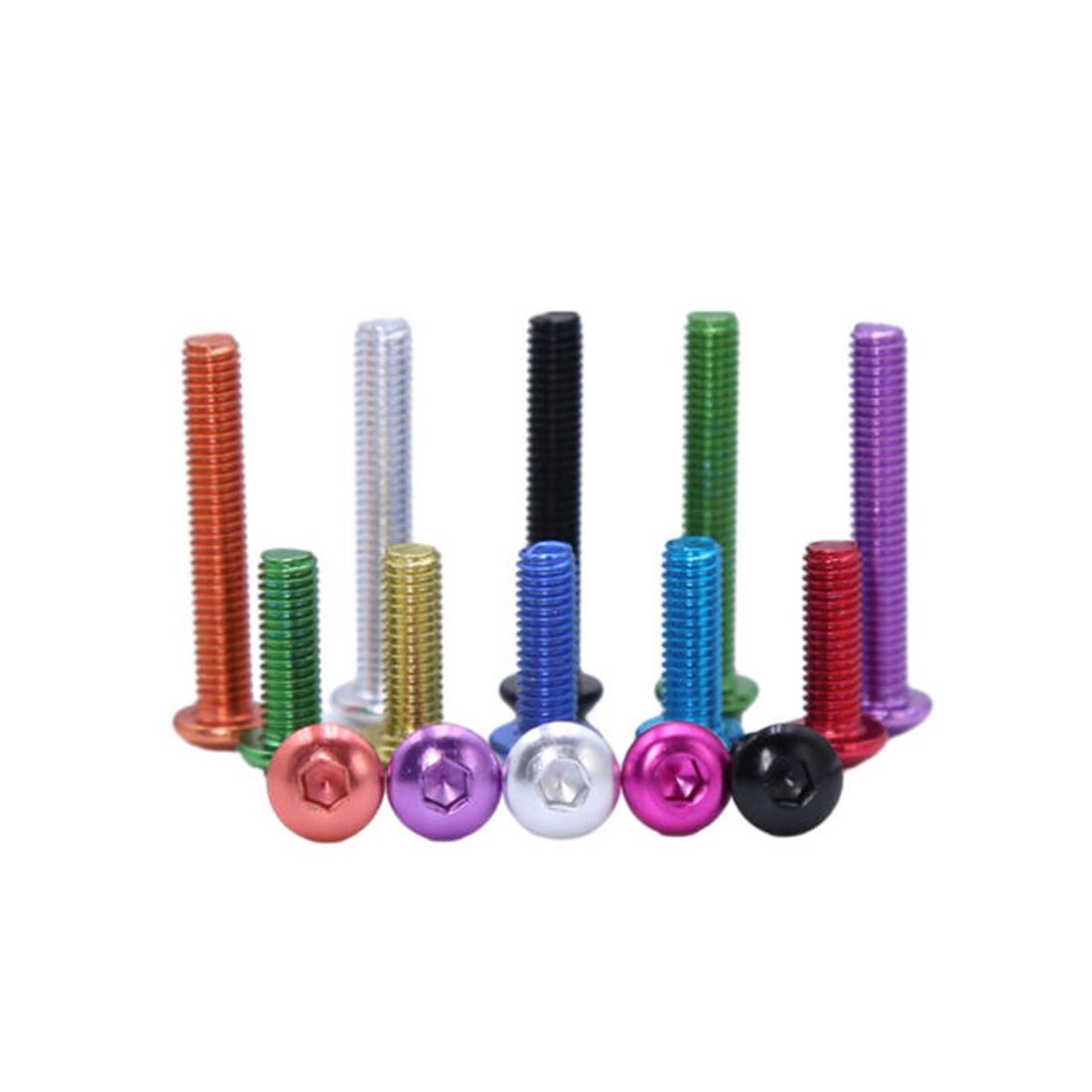 M3 Aluminum Alloy Colourful Anodizing Hex Socket Button Head Screws - HomeDIYer
